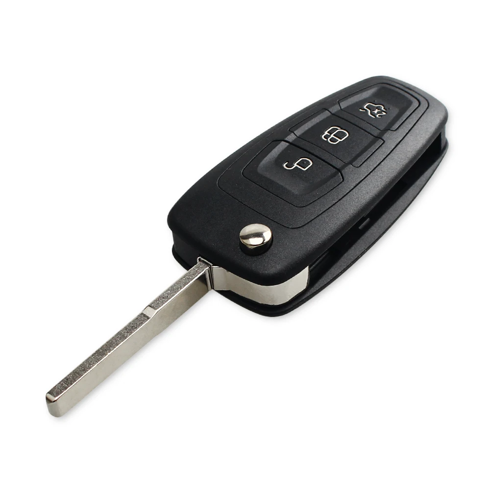 KEYYOU откидной складной чехол для дистанционного ключа автомобиля 3 кнопки для Ford Focus Mondeo Fiesta 2013 Fob авто чехол с лезвием HU101 - Количество кнопок: HU101 Blade
