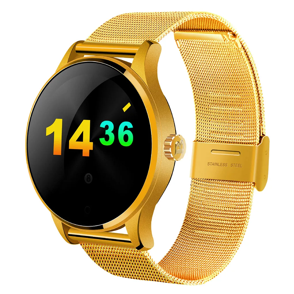 gold metal watch K88H Bluetooth Смарт часы монитор сердечного ритма фитнес трекер Smartwatch PK L5 DT98 - Цвет: gold metal watch