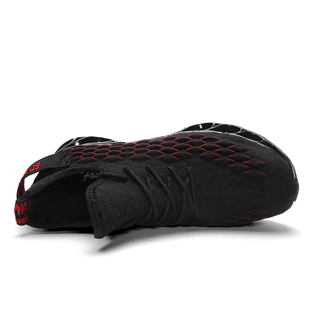 2020new men's running shoes blade bottom flying woven men's shoes wear-resistant men's casual sports shoes outdoor stroll