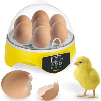 

Mini Egg Incubator 7 Eggs Capacity Incubator Brood Machine Chicken Duck Egg Hatcher Electronic Automatic Incubator Brooder Tools