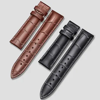 

FUYIJIA double-sided First layer cowhide watch band crocodile pattern watchbands leather strap 12mm~22mm belt watch accessories