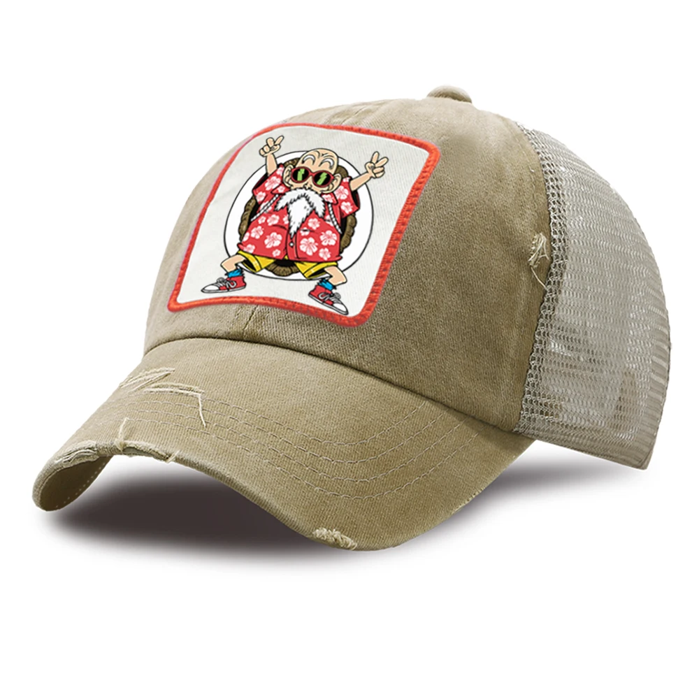 

Outdoor Washed Retro Mesh Baseball Cap Cartoon Dragon Ball Trucker Caps Fashion Unisex Baseball Hat Adjustable Snapback Hats