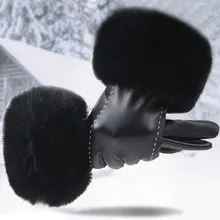 Women Winter Warmer Velvet Gloves Warm Using Phone for Cycling Running Gloves winter leather Women's touch screen gloves#40