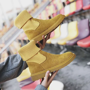 

Joker fashion brand designer casual shoes high socks socks autumn and winter Martin boots female students adult women's shoes