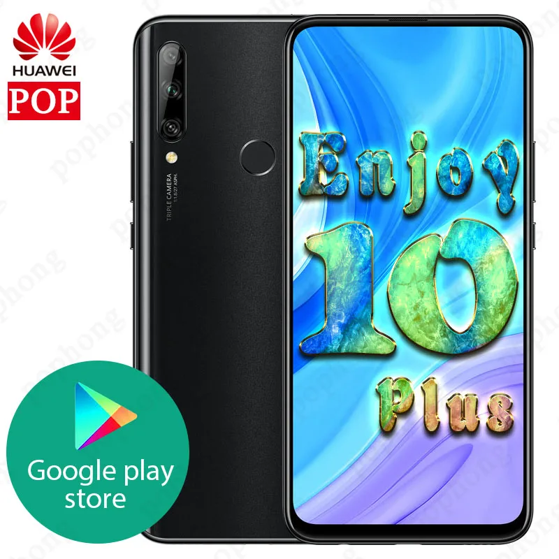 

Huawei Enjoy 10 Plus Smartphone 6.59'' Kirin 710F Octa Core Auto pop up camera Fingerprint unlock Support Google play