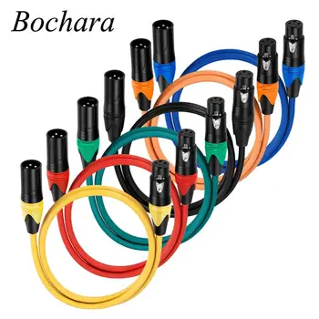 

Bochara 3Pin jack XLR Cable Male to Female OFC Copper Dual Shielded For Mic Mixer Amplifier Stage light 6pcs Pack