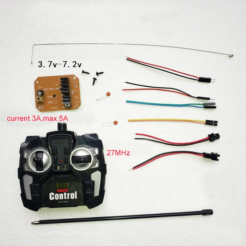 1-Set-4-Channels-27MHz-Transmitter-With-Receiver-3-7-6-7-2v-3A-Remote ...