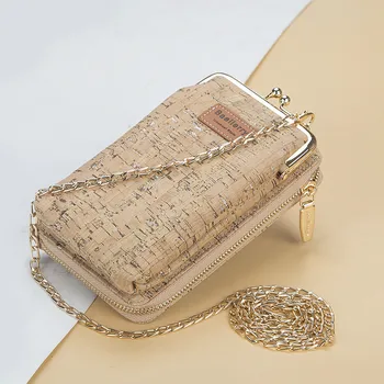 

2020 New Mobile Phone Bag Female Large-capacity Messenger Bag Fashion Wood Grain Multi-card Position Ladies Wallet