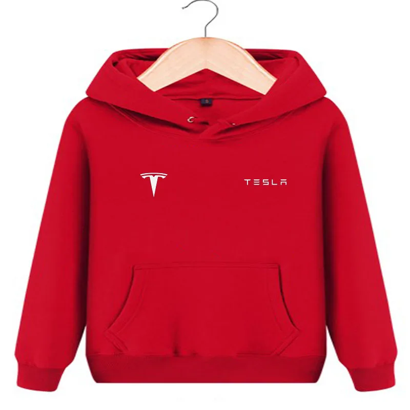 Новинка, Модный пуловер Tesla, худи с принтом, худи для мужчин и женщин, осенняя и зимняя спортивная толстовка с капюшоном - Цвет: Красный