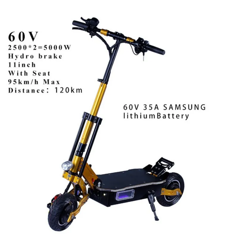 5000 Вт Электрический скутер Patinete Electronic Adulto E Электрический скутер samsung Hulajnoga Elektryczna Patinete Monopattino Elettrico - Цвет: SAMSUNG 60V 35AH