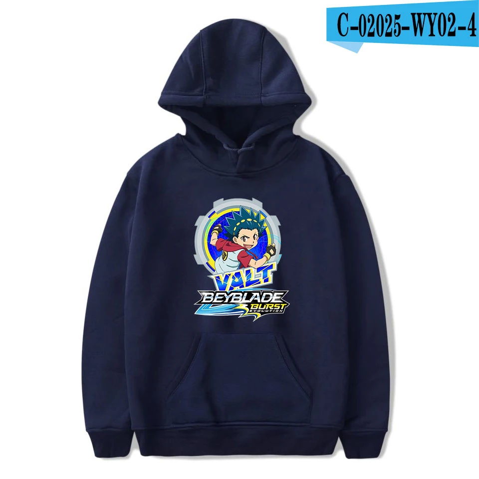 navy blue Толстовки Beyblade Burst эволюционные свитшоты для мужчин и женщин Harajuku худи с принтом пуловеры красные для мальчиков и девочек Популярные Осенние Топы - Цвет: navy blue