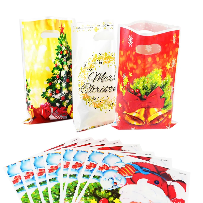 10 шт. Рождественский Подарочный пакет милый Санта-Клаус снеговик печенье конфеты