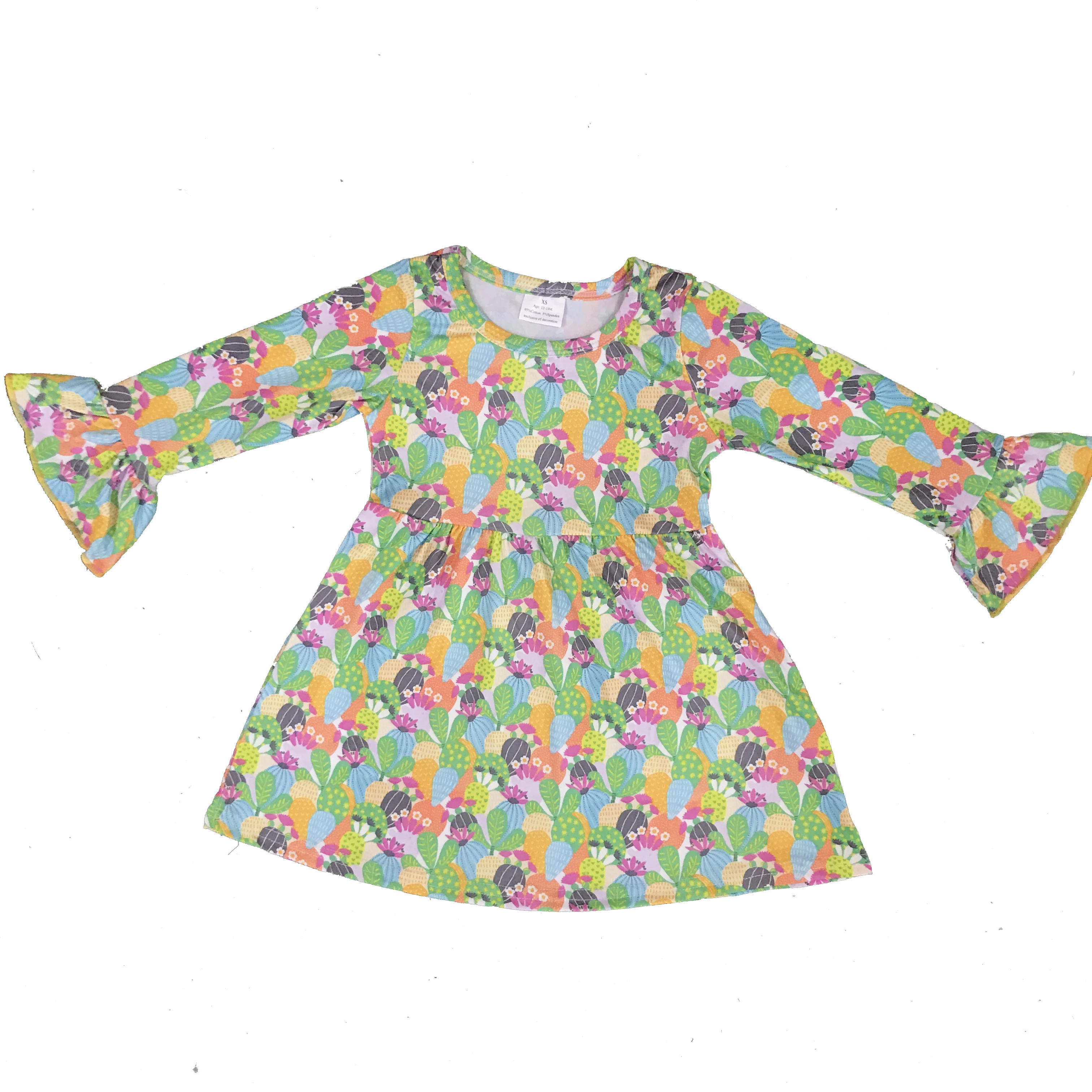 green patterned dress