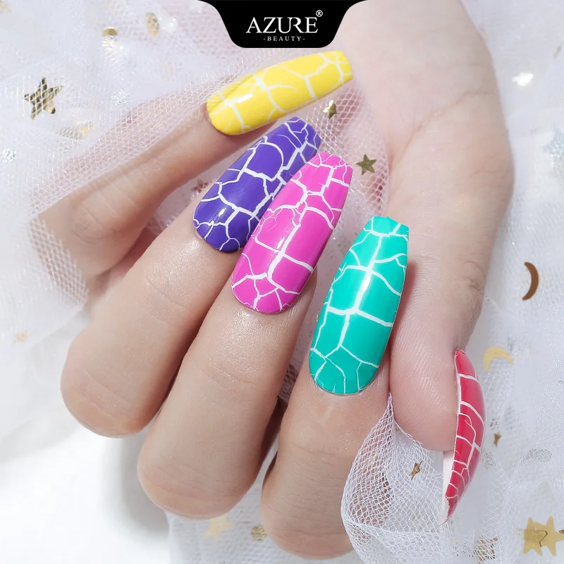 AZURE BEAUTY Crack Гель-лак для нейл-арта замочить от Crackle Led Гель-лак для ногтей Полупостоянный Гибридный лак