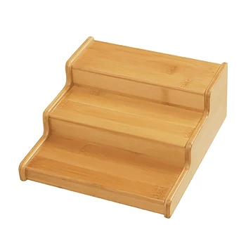 

3 Tier Expandable Organizer Pantry Display Storage Holder Bamboo Rack Home Solid For Jars Kitchen Cabinet Seasonings