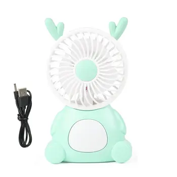 

Q8-3B Cute USB Fan Rechargeable Quiet Desktop Electric Cooling Fan With Lighting