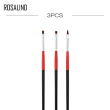 Rosalind нарисованная кистью для ногтей гелевая ручка для очистки волокон кисть для маникюрного рисунка для маникюра поли гель дизайн шаблон 3 шт./компл