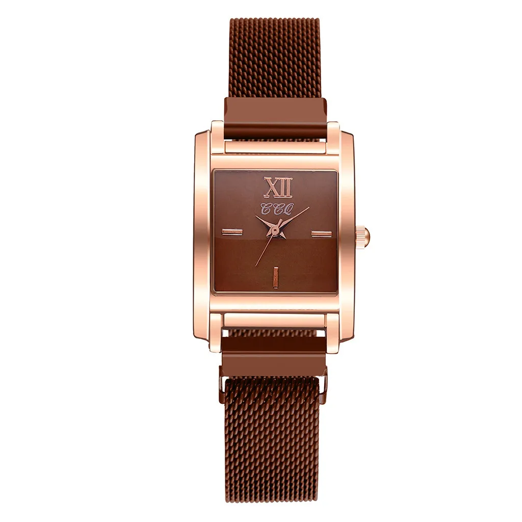 Montres Femme, Брендовые женские часы, браслет, часы, роскошный кристалл, квадратный циферблат, платье, кварцевые наручные часы, женские часы, Reloj Mujer# W - Цвет: A