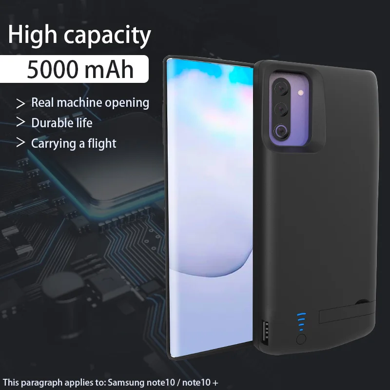 5000/6000 мА/ч чехол для зарядного устройства для samsung Galaxy Note 10 plus, чехол для внешнего аккумулятора для samsung Note 10, USB чехол для аккумулятора, держатель