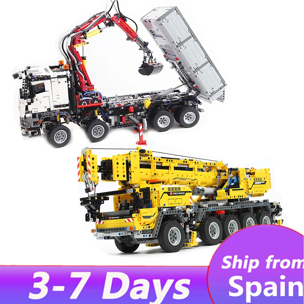 

20004(42009) technic series Motor power mobile crane MK Model building blocks Creator car 3245 Mercedes Benz Arocs bricks toy