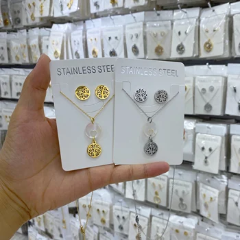 

Fashion Tree of Life Stainless Steel Necklace for Women Silver Color Necklaces Jewelry acero inoxidable joyeria mujer