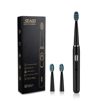 SEAGO SG551 Electric Toothbrush Sonic USB Rechargeable 4 Modes Waterproof With 3 Replacement Brush Heads Deep Clean Oral Care 1