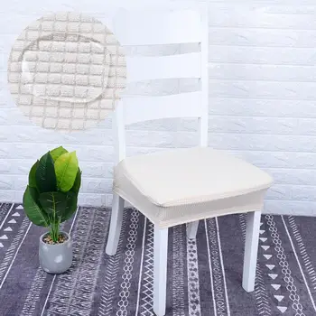 

Solid Removable Elastic Stretch Seat Chair Cover Slipcover Dining Chair Covers Room Stool Dining Room Kitchen Decoration