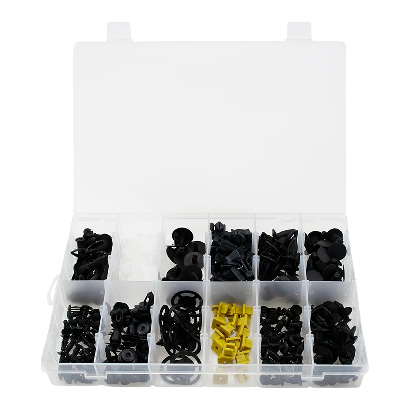 

250pcs Auto Fasteners Bumper Fender Mud Flap Rivet Fixing Clip Cover Automotive Plastic Rivet Car Fender Bumper Interior Trim