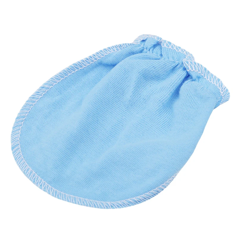 Детские перчатки для мальчиков и девочек с защитой от царапин, детские перчатки, варежки для новорожденных, защитные перчатки для детей - Цвет: blue