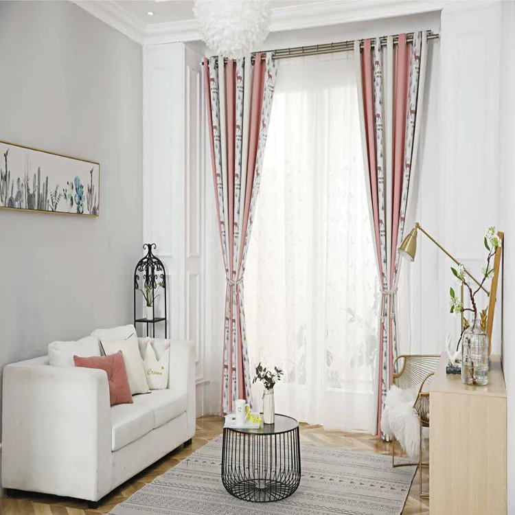 New Nordic Jacquard Stripes Contrast Mosaic Shading Curtains for Living Dining Room Bedroom. | Дом и сад