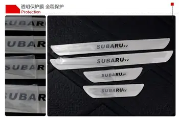 

High quality stainless steel Ultra thin Scuff Plate/Door Sill Protector Sticker Car Styling For SUBARU XV