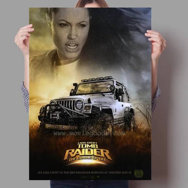 Angelina Jolie is Lara Croft Tomb Raider Action, Adventure Movie Cover  Poster