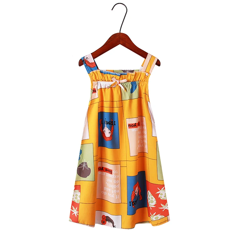 2021 New girls dresses 2 6 8 10 years children Slip dresses fashion cute Multicolor kids sleeveless dresses for girls long skirt top design for baby girl Dresses