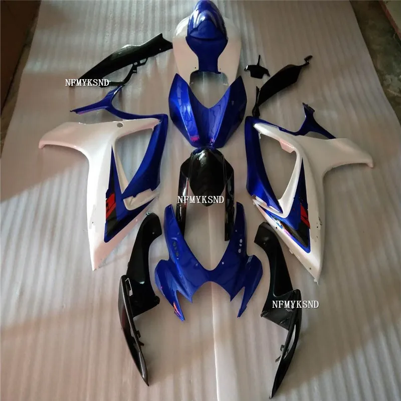 Подходит для мотоцикл suzuki K6 GSX-R600 GSXR750 2006 2007 GSX-R600/750 06 07 синий белый ABS обтекатель Наборы Лидер продаж
