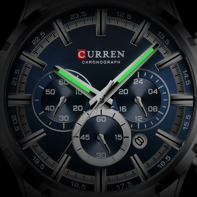 Watches Curren Luxury Brand Business Quartz Watch Men Waterproof Chronograph Date Male Clock-2