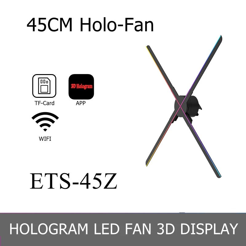 45cm LED Display 3D Hologram Fan TF Version Holographic  For Advertising