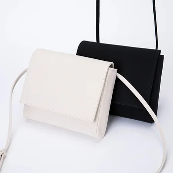 

Shoulder Bags women high quality Canvas messenger bag fashion Harajuku style Flap handbag minimalism preppy handbags