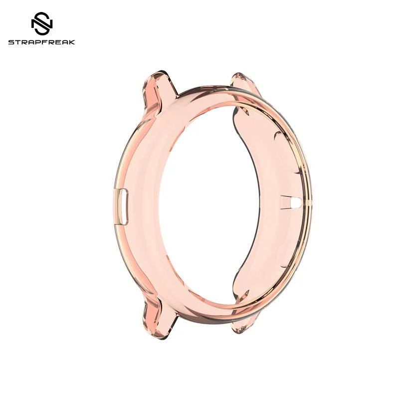 orange Protective Case for Samsung Galaxy Watch Active 2 Ultra-Thin Full Cover Shell Frame 40mm 44mm Watch Case R830 R820 - Цвет ремешка: orange