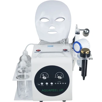 

5 in 1 Water Oxygen Spray Ultrasonic Cold Hammer Light Mask Peels Suction Portable Beauty Equipment