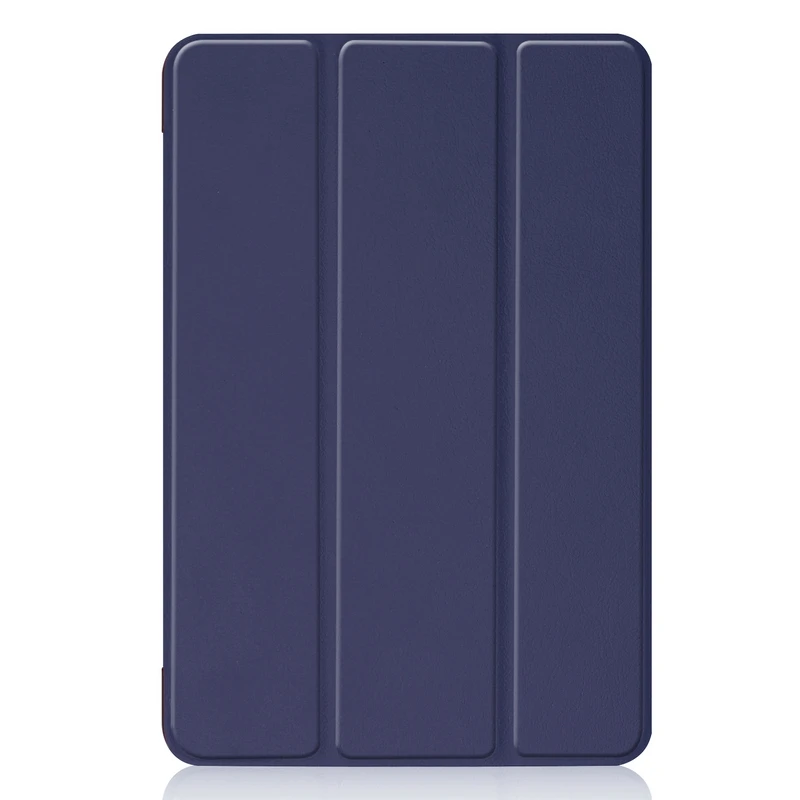 Противоударный умный чехол для iPad mini5 mini4 7,9 Tablet Tri-Fold из искусственной кожи с откидной крышкой+ подарки - Цвет: Тёмно-синий
