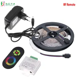 SMD 2835 RGB Светодиодная лента 5 м 10 м 15 м 60 светодиодный/м не водонепроницаемый гибкий Лента 5Key RF сенсорный удаленный rgb-контроллер 12 В