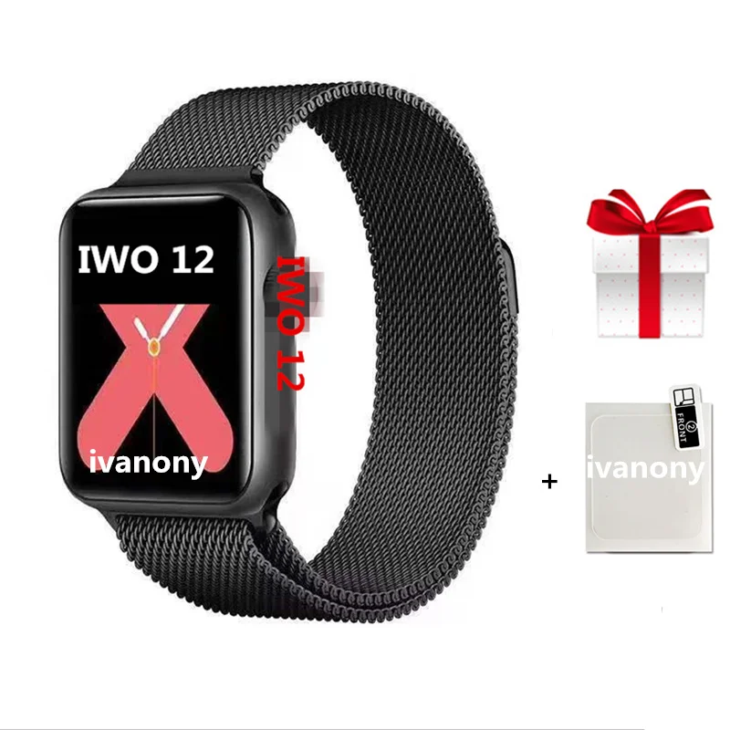 

Smartwatch IWO 12+ Film Smart Watch IP68 Waterproof IWO 12 Serie 5 Support Answer Call Exchange Strap Fitness Activity Tracker