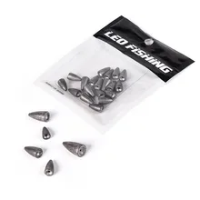 Leurre de type cône coulant, matériel de pêche, 5 tailles, idéal pour la pêche au Texas, en californie