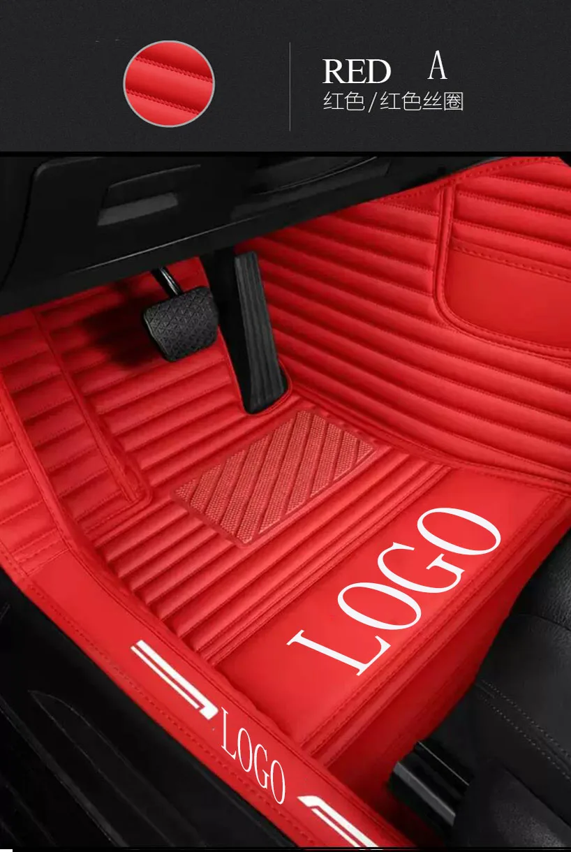 Car floor mats with Logo/Brand Logo for Hyundai ix25 ix35 Tucson Santa Fe Sonata Verna Accent carpet foot case rugs all weather |