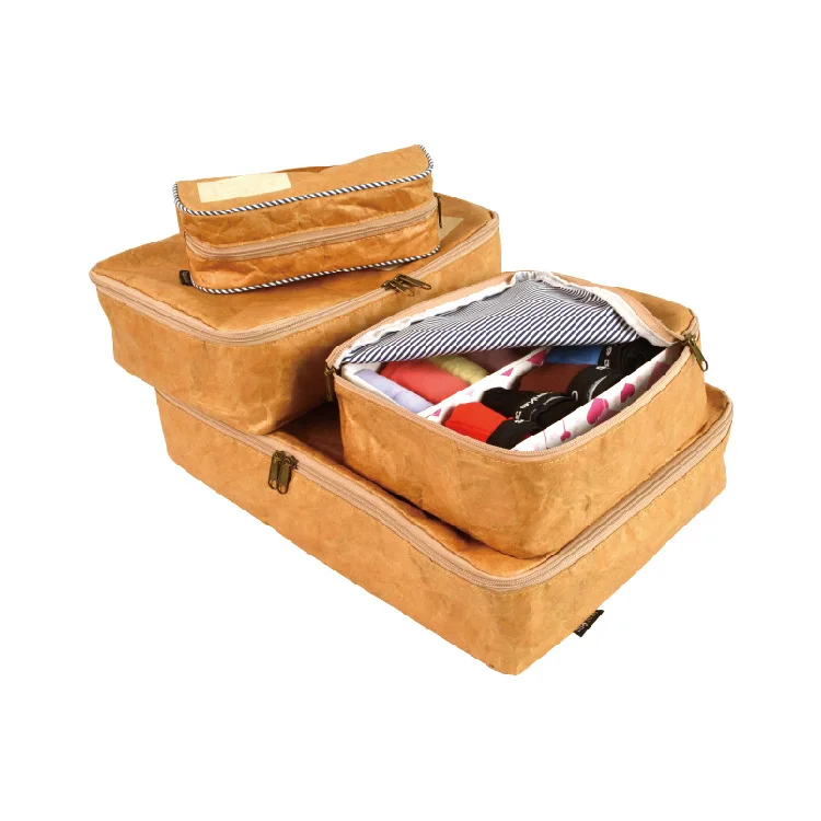 

DuPont Paper Storage Bag Tyvek Travel Boarding Luggage Clothes Compartmental Organizing Packing Bag Four-piece Set