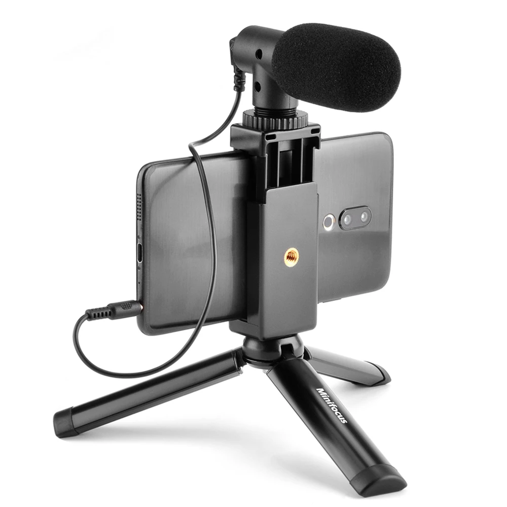 Phone Tripod Mount with Cold Shoe Mount for Microphone LED Video Light