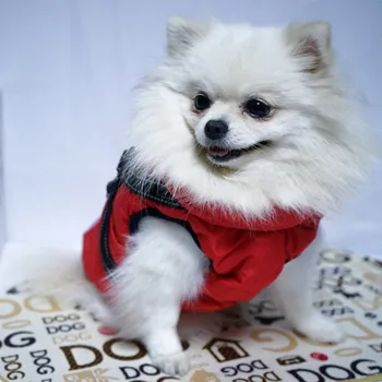 

Winter Warm Dog Clothes Soft Fur Hooded Pet Dog Coat For Chihuahua Puppy Jacket Clothing Small Large Dogs Waterproof Ski Suit #