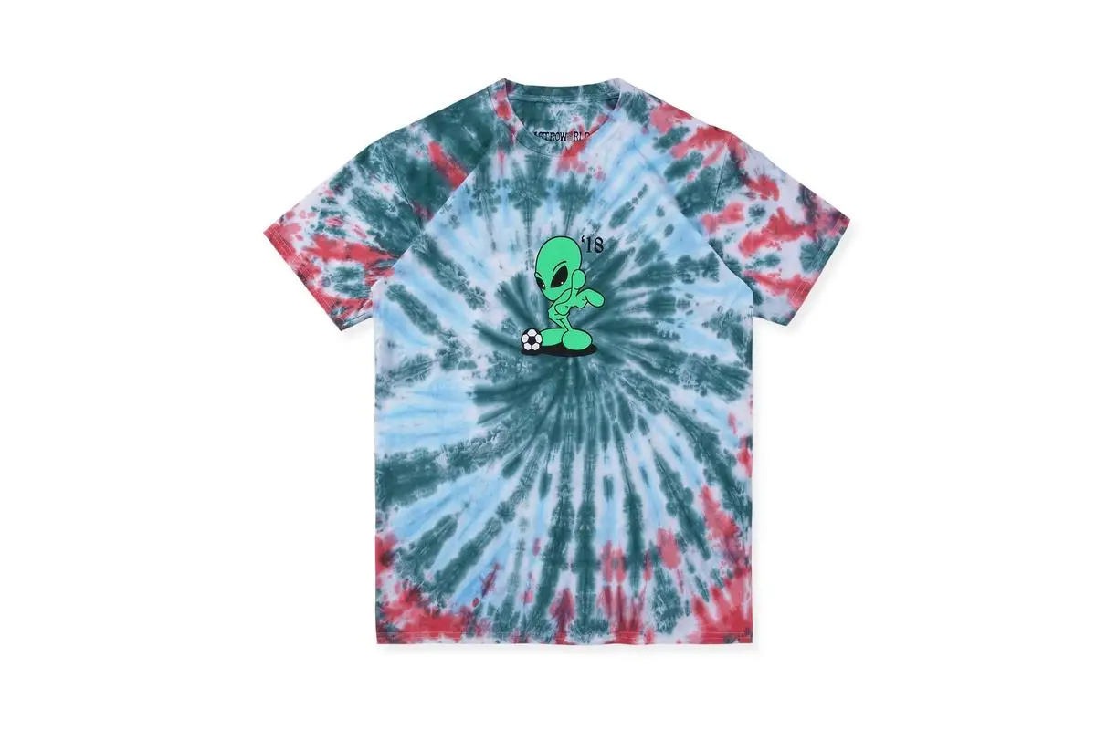 

21SS Alien Football Print Tie Dye Astroworld Tshirts Men Women Astroworld T-shirt Streetwear Hip Hop ASTROWORLD T Shirt