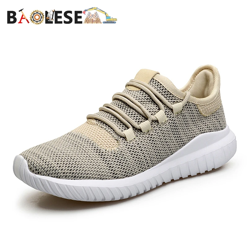 

BAOLESEM Man Casual Shoes Man Snakers Air Breathable Unisex Mesh Shoes Lightweight Couple Sneakers Softness Outsole Anti-skid
