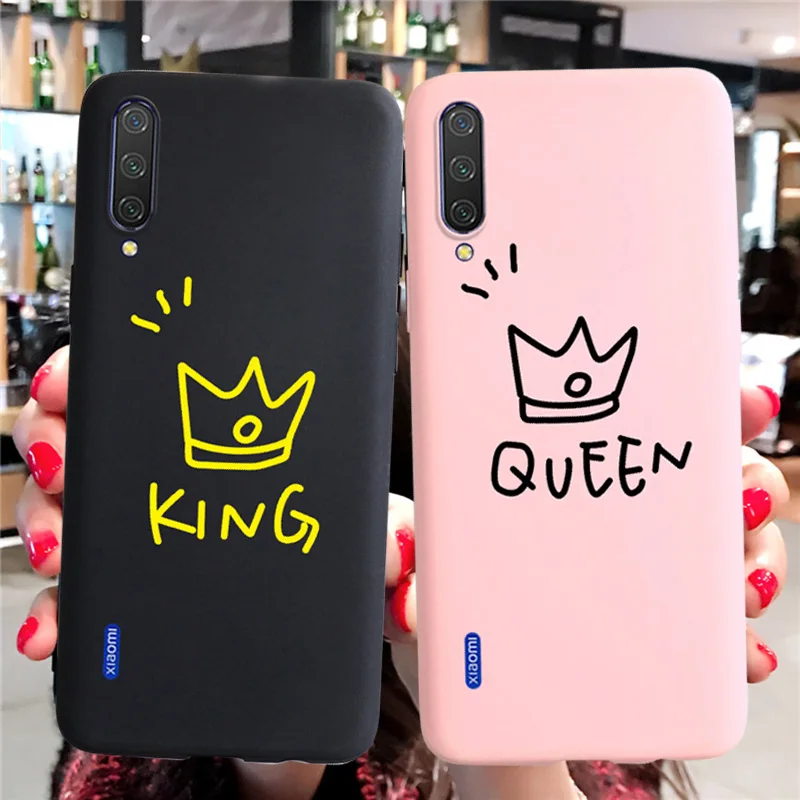 Пара король королева чехол для Xiaomi Mi Max Mix 2 2S 3 Pro 5 5C 5S 6 Plus 8 SE 9 5X 6X A1 A2 Lite Play Note Чехлы